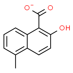 ChemSpider 2D Image | 2-hydroxyl-5-methyl-naphthoate | C12H9O3