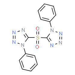 ChemSpider 2D Image | 1-phenyl-1H-tetrazol-5-yl sulfone | C14H10N8O2S