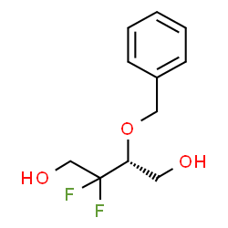 ChemSpider 2D Image | (R)-3-(benzyloxy)-2,2-difluorobutane-1,4-diol | C11H14F2O3