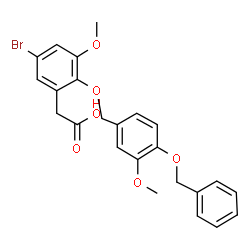 ChemSpider 2D Image | (2-{[4-(Benzyloxy)-3-methoxybenzyl]oxy}-5-bromo-3-methoxyphenyl)acetic acid | C24H23BrO6