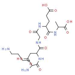 ChemSpider 2D Image | Lysyl-alpha-aspartylglycyl-alpha-glutamylalanine | C20H34N6O10