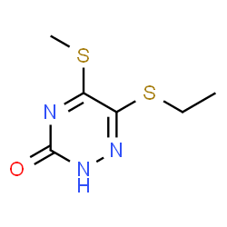 ChemSpider 2D Image | 6-(Ethylsulfanyl)-5-(methylsulfanyl)-1,2,4-triazin-3(2H)-one | C6H9N3OS2