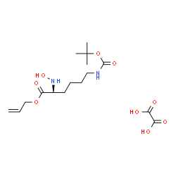 ChemSpider 2D Image | (S)-Allyl 6-(tert-butoxycarbonylamino)-2-(hydroxyamino)hexanoate oxalate | C16H28N2O9