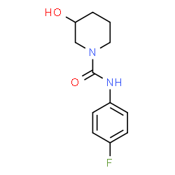ChemSpider 2D Image | N-(4-Fluorophenyl)-3-hydroxy-1-piperidinecarboxamide | C12H15FN2O2