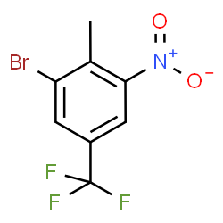 ChemSpider 2D Image | 1-Bromo-2-methyl-3-nitro-5-(trifluoromethyl)benzene | C8H5BrF3NO2