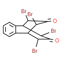 ChemSpider 2D Image | 9,11,12,14-Tetrabromotricyclo[6.3.3.0~2,7~]tetradeca-2,4,6-triene-10,13-dione | C14H10Br4O2