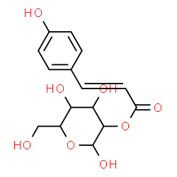 ChemSpider 2D Image | 2-O-[(2E)-3-(4-Hydroxyphenyl)-2-propenoyl]hexopyranose | C15H18O8