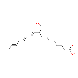 ChemSpider 2D Image | (10E,12E,15E)-9-Hydroperoxy-10,12,15-octadecatrienoate | C18H29O4