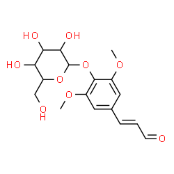 ChemSpider 2D Image | 2,6-Dimethoxy-4-[(1E)-3-oxo-1-propen-1-yl]phenyl hexopyranoside | C17H22O9