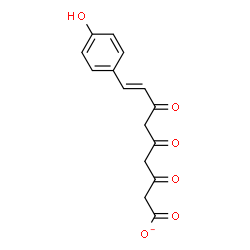 ChemSpider 2D Image | (8E)-9-(4-Hydroxyphenyl)-3,5,7-trioxo-8-nonenoate | C15H13O6