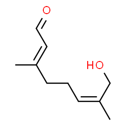 ChemSpider 2D Image | (2E,6Z)-8-Hydroxy-3,7-dimethyl-2,6-octadienal | C10H16O2