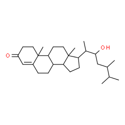 ChemSpider 2D Image | 22-Hydroxyergost-4-en-3-one | C28H46O2