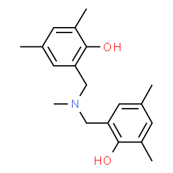 ChemSpider 2D Image | N,N-bis(3,5-dimethyl-2-hydroxybenzyl)methylamine | C19H25NO2