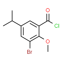 ChemSpider 2D Image | 3-Bromo-5-isopropyl-2-methoxybenzoyl chloride | C11H12BrClO2