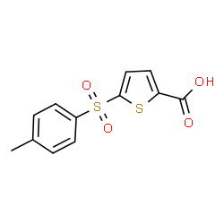 ChemSpider 2D Image | 5-[(4-Methylphenyl)sulfonyl]-2-thiophenecarboxylic acid | C12H10O4S2