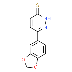ChemSpider 2D Image | 6-(1,3-Benzodioxol-5-yl)-3(2H)-pyridazinethione | C11H8N2O2S