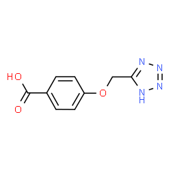 ChemSpider 2D Image | 4-(1H-Tetrazol-5-ylmethoxy)benzoic acid | C9H8N4O3