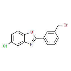 ChemSpider 2D Image | 2-[3-(Bromomethyl)phenyl]-5-chloro-1,3-benzoxazole | C14H9BrClNO