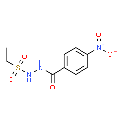 ChemSpider 2D Image | N'-(Ethylsulfonyl)-4-nitrobenzohydrazide | C9H11N3O5S