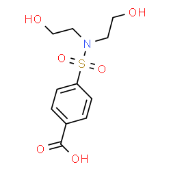 ChemSpider 2D Image | 4-[Bis(2-hydroxyethyl)sulfamoyl]benzoic acid | C11H15NO6S