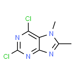 ChemSpider 2D Image | 2,6-Dichloro-7,8-dimethyl-7H-purine | C7H6Cl2N4