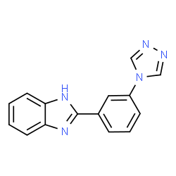 ChemSpider 2D Image | 2-[3-(4H-1,2,4-Triazol-4-yl)phenyl]-1H-benzimidazole | C15H11N5