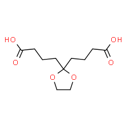 ChemSpider 2D Image | 4,4'-(1,3-Dioxolane-2,2-diyl)dibutanoic acid | C11H18O6