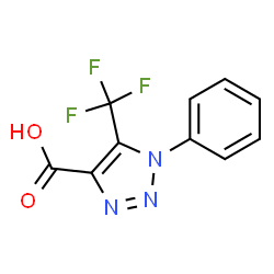 ChemSpider 2D Image | 1-Phenyl-5-(trifluoromethyl)-1H-1,2,3-triazole-4-carboxylic acid | C10H6F3N3O2