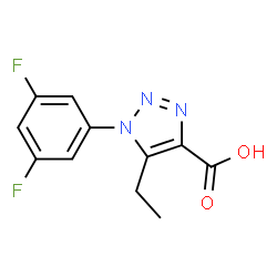 ChemSpider 2D Image | 1-(3,5-Difluorophenyl)-5-ethyl-1H-1,2,3-triazole-4-carboxylic acid | C11H9F2N3O2