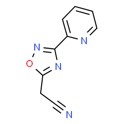 ChemSpider 2D Image | [3-(2-Pyridinyl)-1,2,4-oxadiazol-5-yl]acetonitrile | C9H6N4O