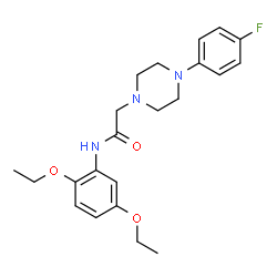 ChemSpider 2D Image | N-(2,5-Diethoxyphenyl)-2-[4-(4-fluorophenyl)-1-piperazinyl]acetamide | C22H28FN3O3
