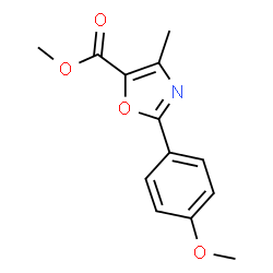 ChemSpider 2D Image | methyl 2-(4-methoxyphenyl)-4-methyloxazole-5-carboxylate | C13H13NO4