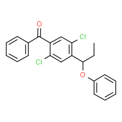 ChemSpider 2D Image | 2,5-dichloro-4-(phenoxypropyl)benzophenone | C22H18Cl2O2