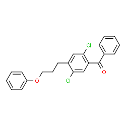 ChemSpider 2D Image | [2,5-Dichloro-4-(3-phenoxypropyl)phenyl](phenyl)methanone | C22H18Cl2O2