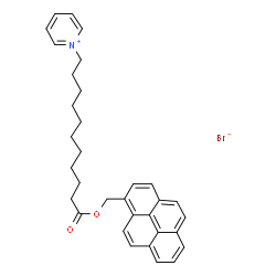 ChemSpider 2D Image | 1-[11-Oxo-11-(1-pyrenylmethoxy)undecyl]pyridinium bromide | C33H36BrNO2