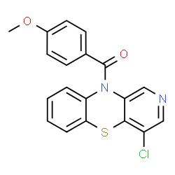 ChemSpider 2D Image | (4-Chloro-10H-pyrido[4,3-b][1,4]benzothiazin-10-yl)(4-methoxyphenyl)methanone | C19H13ClN2O2S
