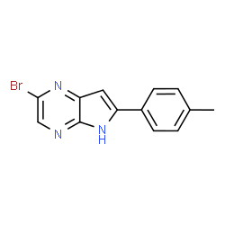 ChemSpider 2D Image | 2-Bromo-6-(4-methylphenyl)-4H-pyrrolo[2,3-b]pyrazine | C13H10BrN3