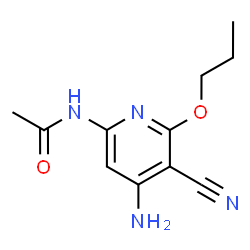 ChemSpider 2D Image | N-(4-Amino-5-cyano-6-propoxy-2-pyridinyl)acetamide | C11H14N4O2