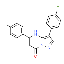 ChemSpider 2D Image | 3,5-Bis(4-fluorophenyl)pyrazolo[1,5-a]pyrimidin-7(4H)-one | C18H11F2N3O