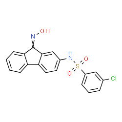 ChemSpider 2D Image | 3-Chloro-N-[9-(hydroxyimino)-9H-fluoren-2-yl]benzenesulfonamide | C19H13ClN2O3S