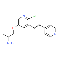 ChemSpider 2D Image | 1-({6-Chloro-5-[2-(4-pyridinyl)vinyl]-3-pyridinyl}oxy)-2-propanamine | C15H16ClN3O