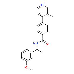 ChemSpider 2D Image | N-[1-(3-Methoxyphenyl)ethyl]-4-(3-methyl-4-pyridinyl)benzamide | C22H22N2O2