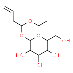 ChemSpider 2D Image | 1-Ethoxy-3-buten-1-yl hexopyranoside | C12H22O7