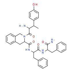 ChemSpider 2D Image | N-{[2-(beta-Methyltyrosyl)-1,2,3,4-tetrahydro-3-isoquinolinyl]carbonyl}phenylalanylphenylalaninamide | C38H41N5O5