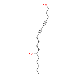 ChemSpider 2D Image | 8,10-Heptadecadiene-4,6-diyne-1,12-diol | C17H24O2