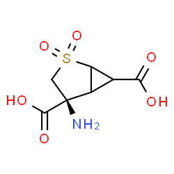 ChemSpider 2D Image | (4S)-4-Amino-2-thiabicyclo[3.1.0]hexane-4,6-dicarboxylic acid 2,2-dioxide | C7H9NO6S