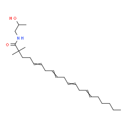 ChemSpider 2D Image | N-(2-Hydroxypropyl)-2,2-dimethyl-5,8,11,14-icosatetraenamide | C25H43NO2