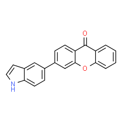 ChemSpider 2D Image | 3-(1H-Indol-5-yl)-9H-xanthen-9-one | C21H13NO2
