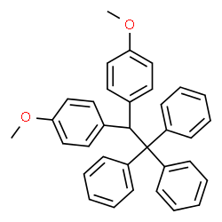 ChemSpider 2D Image | 1,1'-(2,2,2-Triphenyl-1,1-ethanediyl)bis(4-methoxybenzene) | C34H30O2