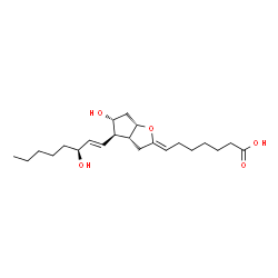 ChemSpider 2D Image | (7Z)-7-{(3aR,4R,5R,6aS)-5-Hydroxy-4-[(1E,3S)-3-hydroxy-1-octen-1-yl]hexahydro-2H-cyclopenta[b]furan-2-ylidene}heptanoic acid | C22H36O5